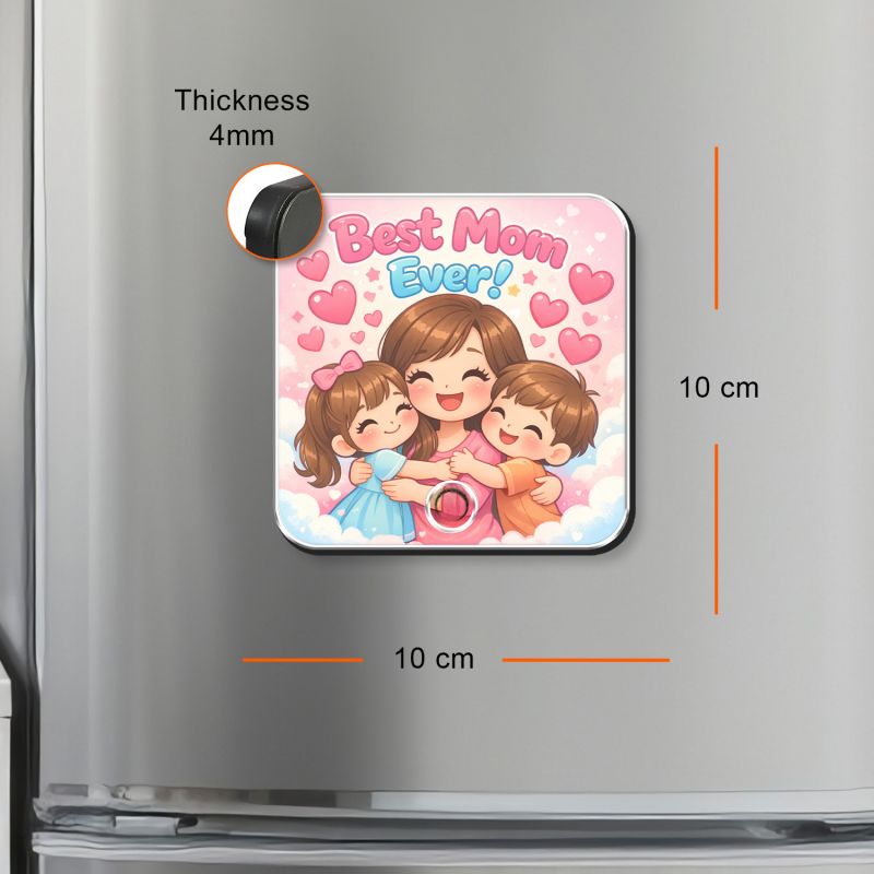 Personalized Best Mom Ever Musical Fridge Magnet Custom Song Photo Magnet with Speaker & USB Charging for Mom